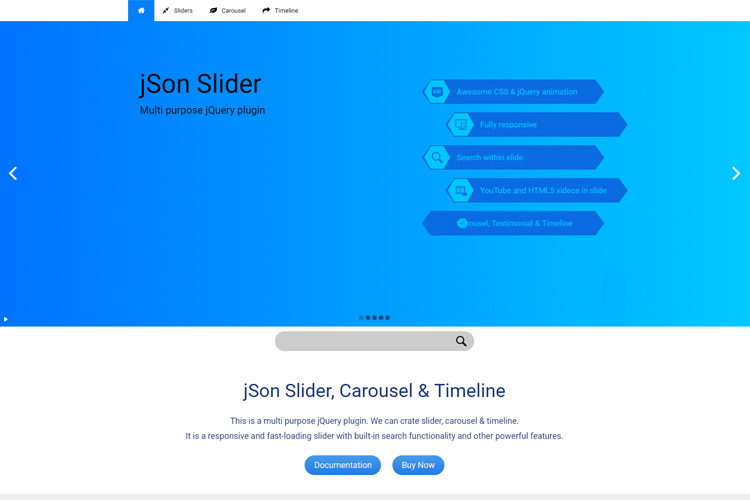 JSON Slider, Carousel & Timeline - Responsive jQuery Plugin